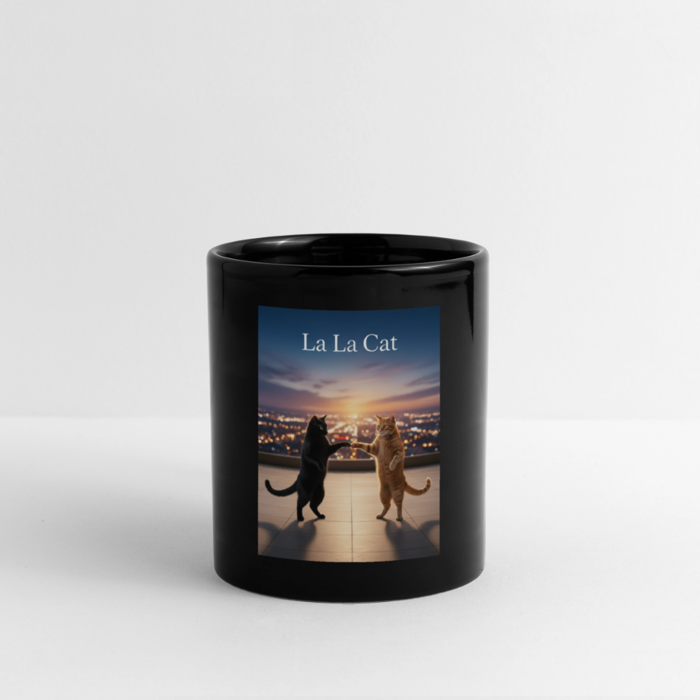 La La Cat – Tanz über den Dächern | Tasse einfarbig - Schwarz