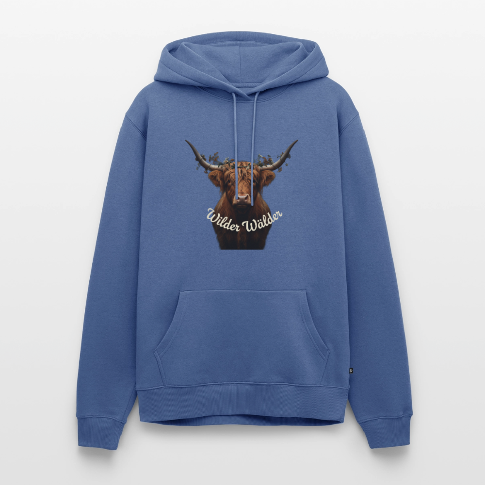 Wilder Wälder – Schwarzwald Highland Rind | Männer Premium Hoodie - Taubenblau