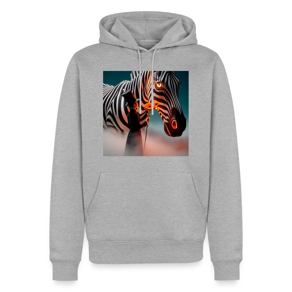 Blumen für ein Zebra | Männer Premium Hoodie - Grau meliert