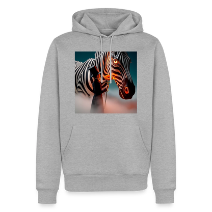 Blumen für ein Zebra | Männer Premium Hoodie - Grau meliert