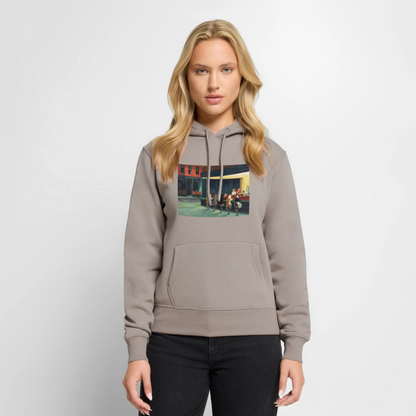Wenn Hopper Katzen gemalt hätte | Frauen Premium Hoodie - Taupe