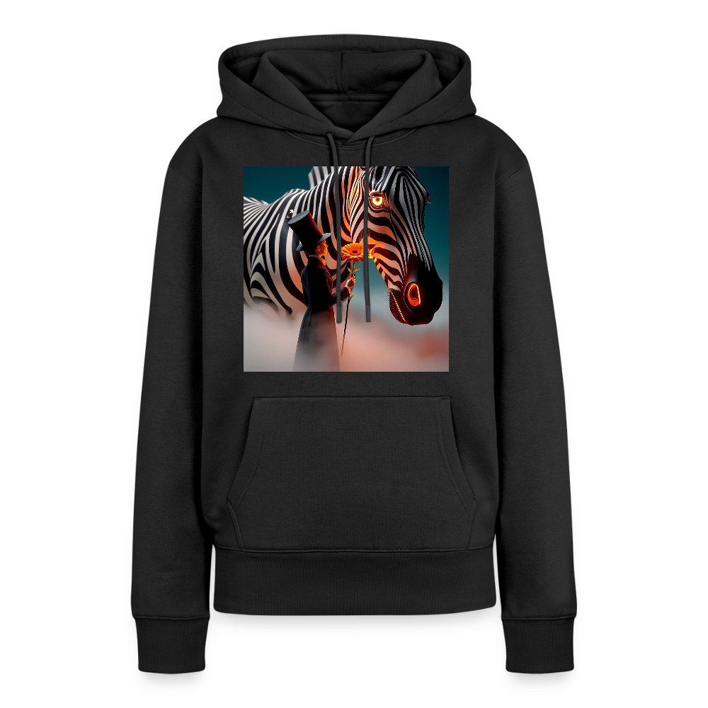Blumen für ein Zebra | Frauen Premium Hoodie - Schwarz