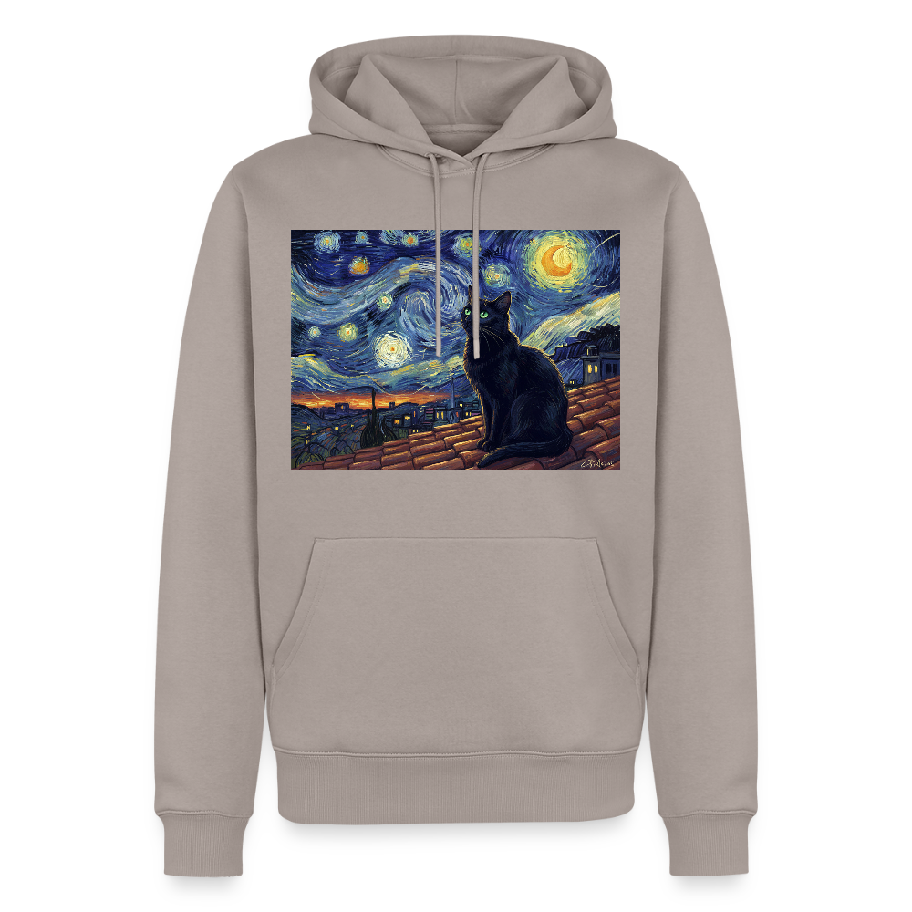 Sternennacht… aber die Katze denkt nach | Männer Premium Hoodie - Taupe