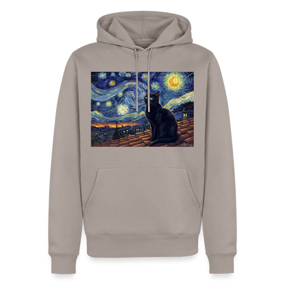 Sternennacht… aber die Katze denkt nach | Männer Premium Hoodie - Taupe
