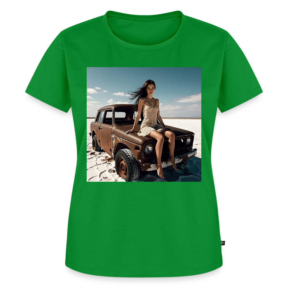 Warten auf irgendwas | Frauen Premium T-Shirt - Grün