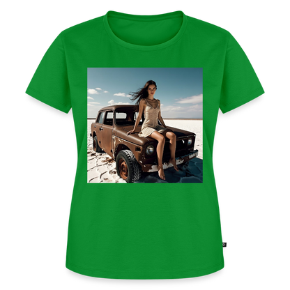 Warten auf irgendwas | Frauen Premium T-Shirt - Grün