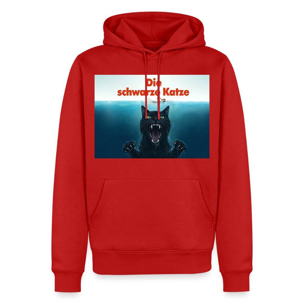 Die schwarze Katze - Krümel taucht auf | Männer Premium Hoodie - Rot