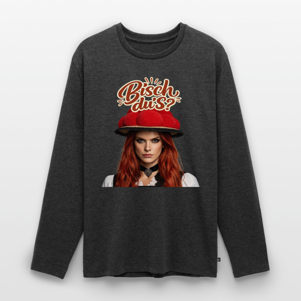 Bisch du’s? – Schwarzwaldmädel | Männer Premium Bio Langarmshirt - Anthrazit meliert