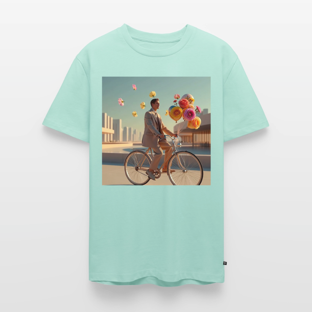 Fahrt ins Ungewisse (mit Blumen) | Männer Premium T-Shirt - Mint 