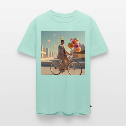 Fahrt ins Ungewisse (mit Blumen) | Männer Premium T-Shirt - Mint 