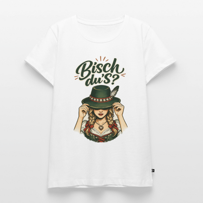 Bisch du’s? – Der Blick sagt alles | Frauen Premium T-Shirt - Weiß