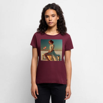 Leise Gedanken bei lauter Farben | Frauen Premium T-Shirt - Burgunderrot