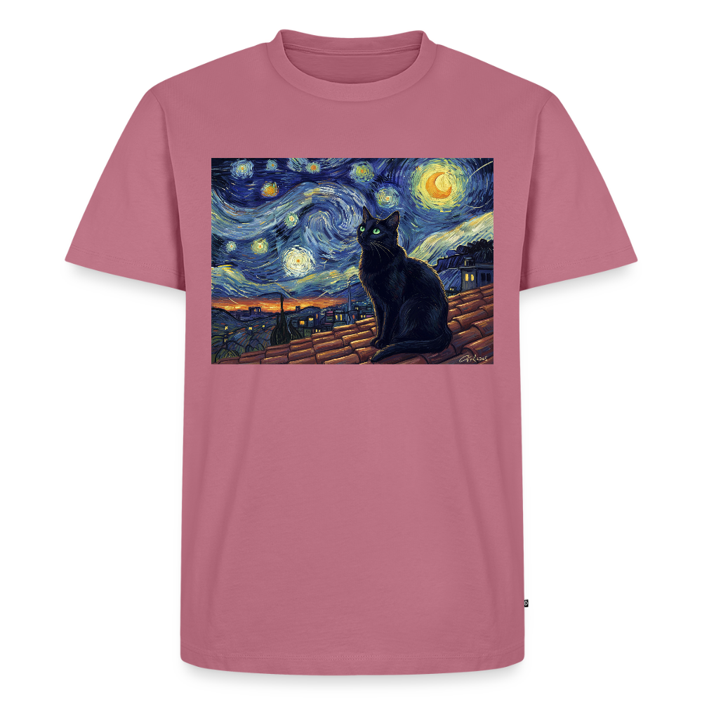 Sternennacht… aber die Katze denkt nach | Männer Premium T-Shirt - Mauve