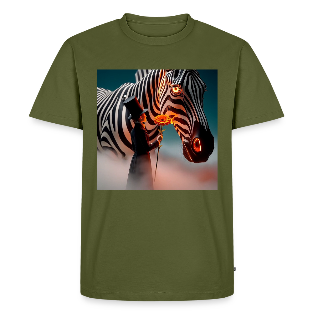 Blumen für ein Zebra | Männer Premium T-Shirt - Khaki