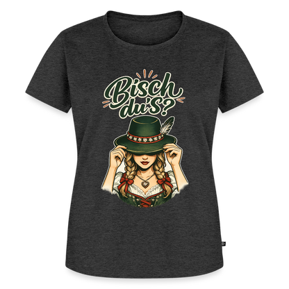 Bisch du’s? – Der Blick sagt alles | Frauen Premium T-Shirt - Anthrazit meliert