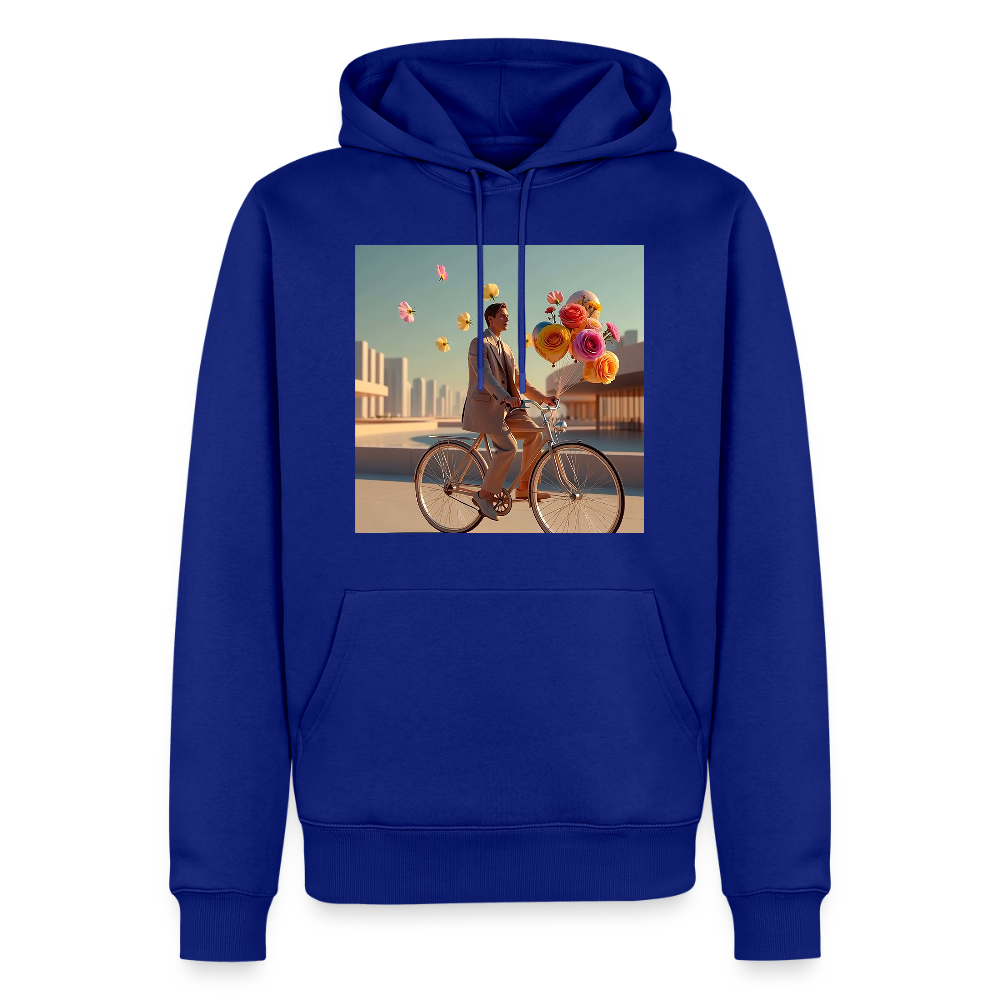 Fahrt ins Ungewisse (mit Blumen) | Männer Premium Hoodie - Royalblau