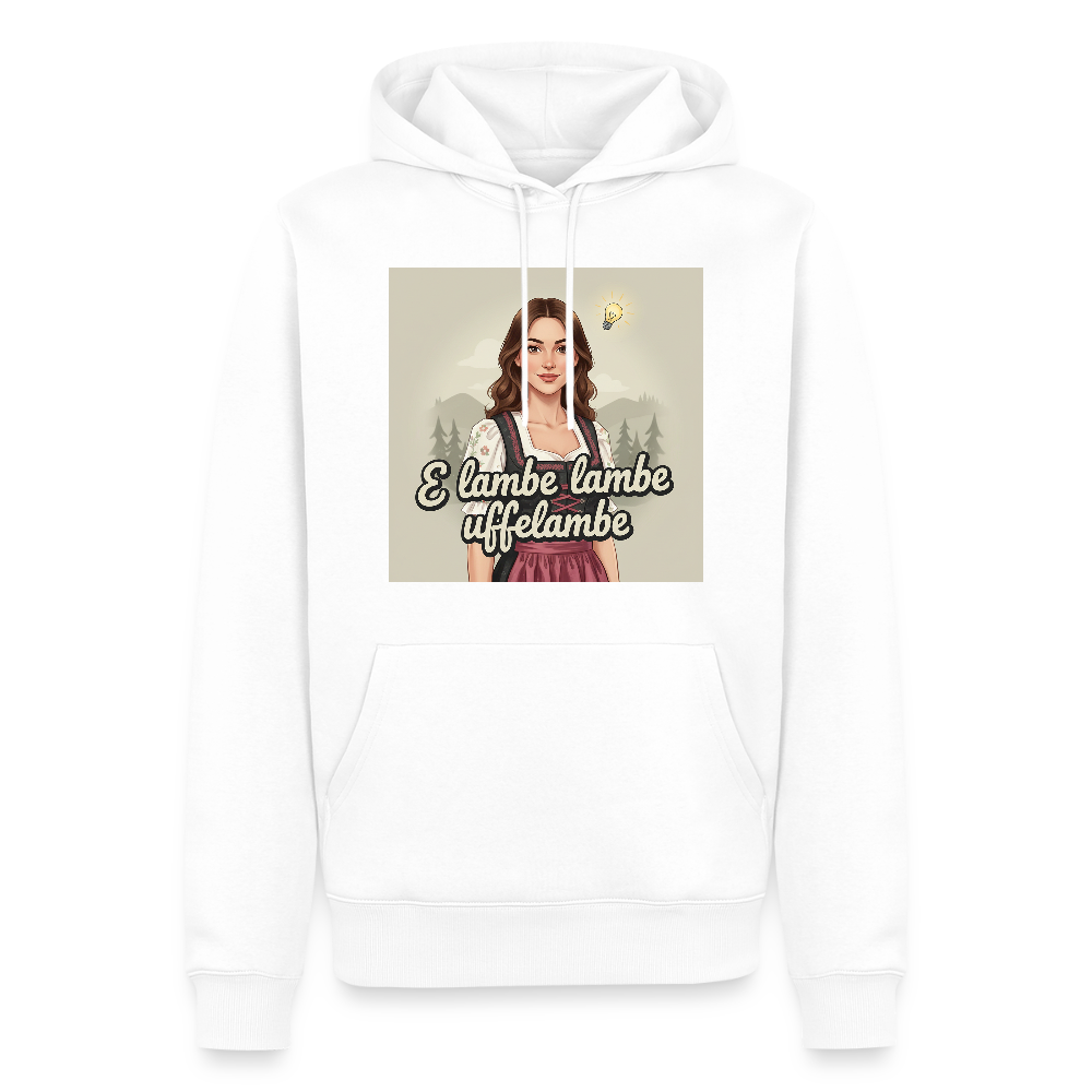 E Lambe, lambe, uffelambe – Alemannischer Geistesblitz | Männer Premium Hoodie - Weiß