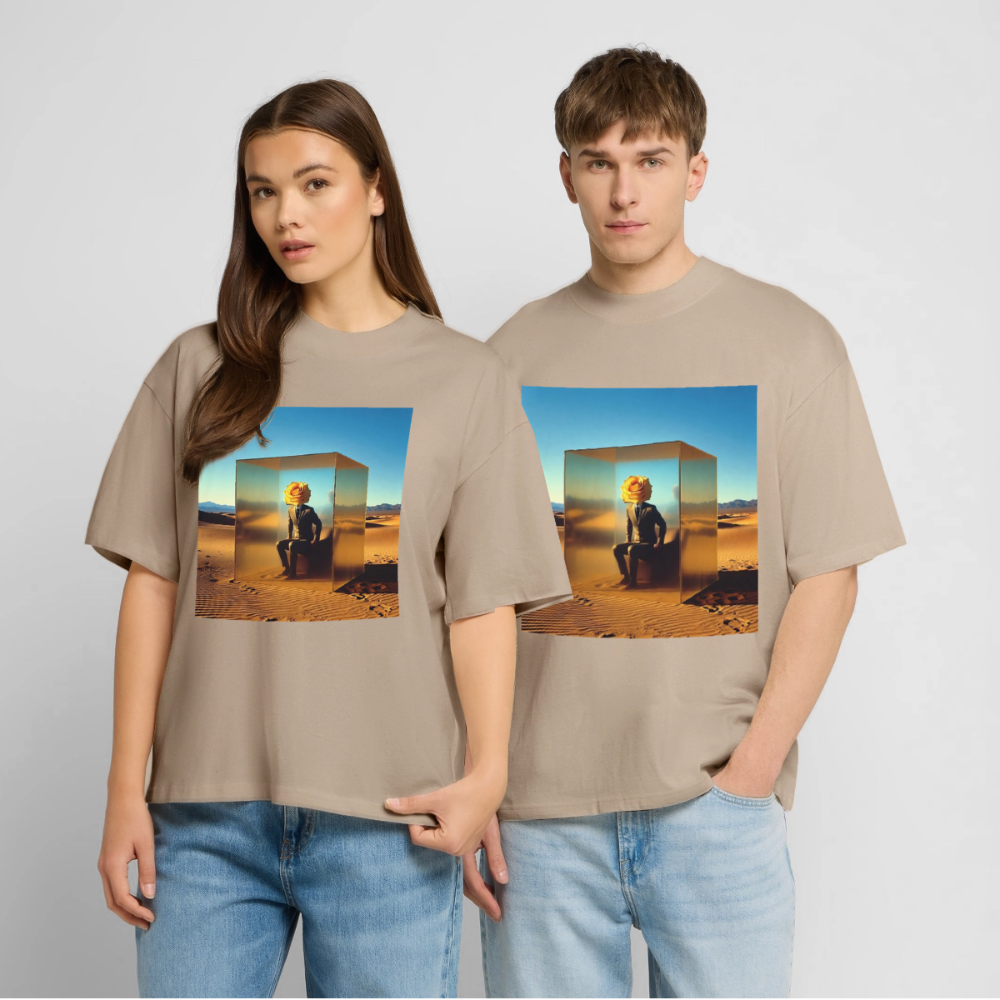 Gefühle unter Glas | Stanley/Stella Oversized Unisex Bio T-Shirt Blaster - Steingrau