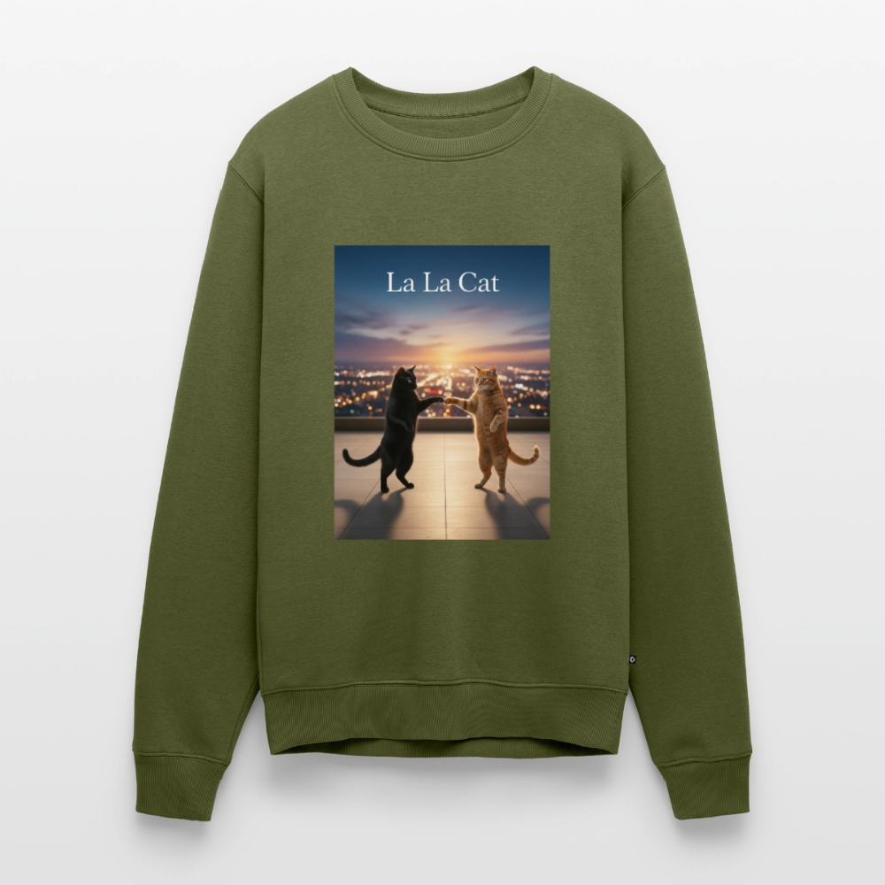 La La Cat – Tanz über den Dächern |  Männer Premium Pullover - Khaki