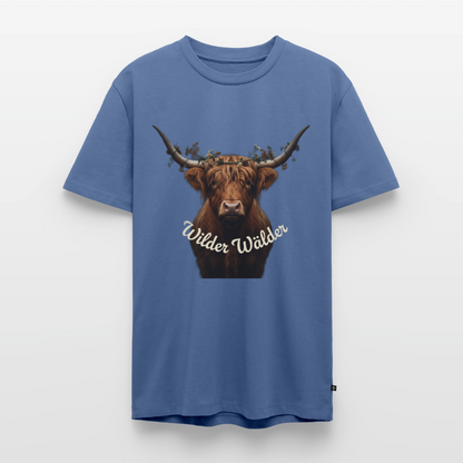 Wilder Wälder – Schwarzwald Highland Rind | Männer Premium T-Shirt - Taubenblau