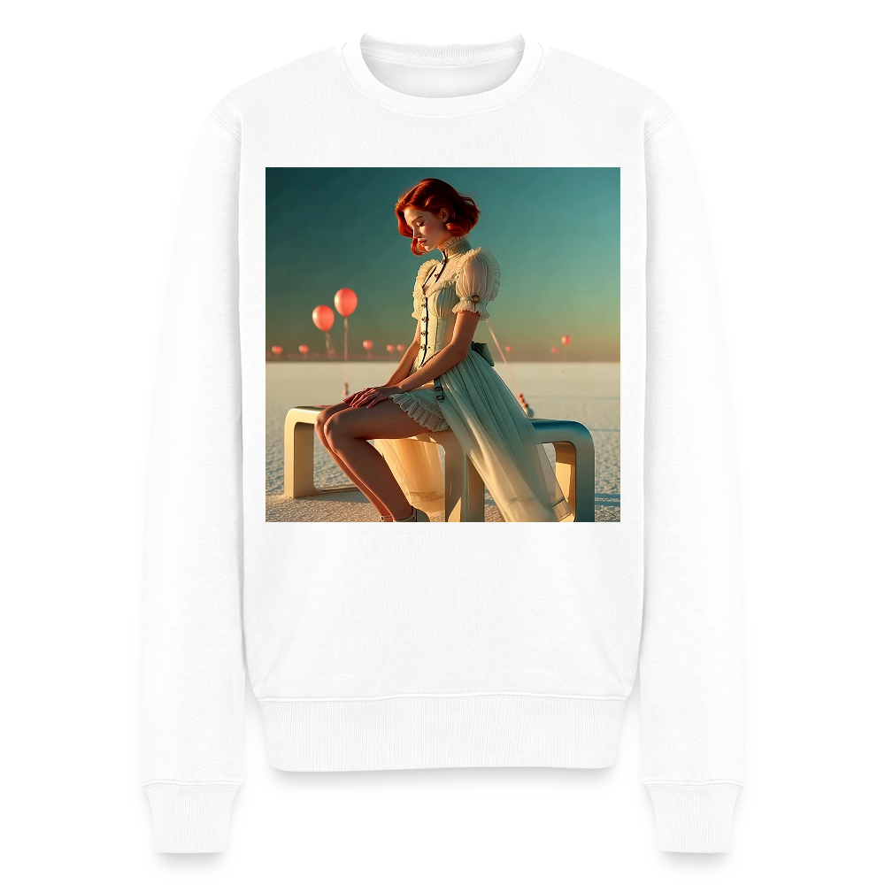 Leise Gedanken bei lauter Farben |  Männer Premium Pullover - Weiß