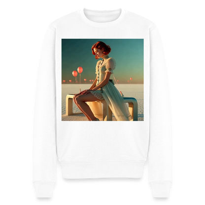 Leise Gedanken bei lauter Farben |  Männer Premium Pullover - Weiß