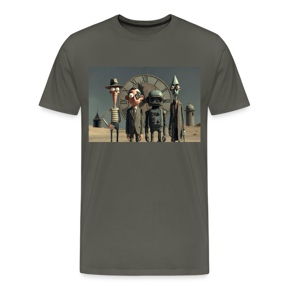Pünktlich zu spät – Die seltsame Gesellschaft | Männer Premium T-Shirt - Asphalt