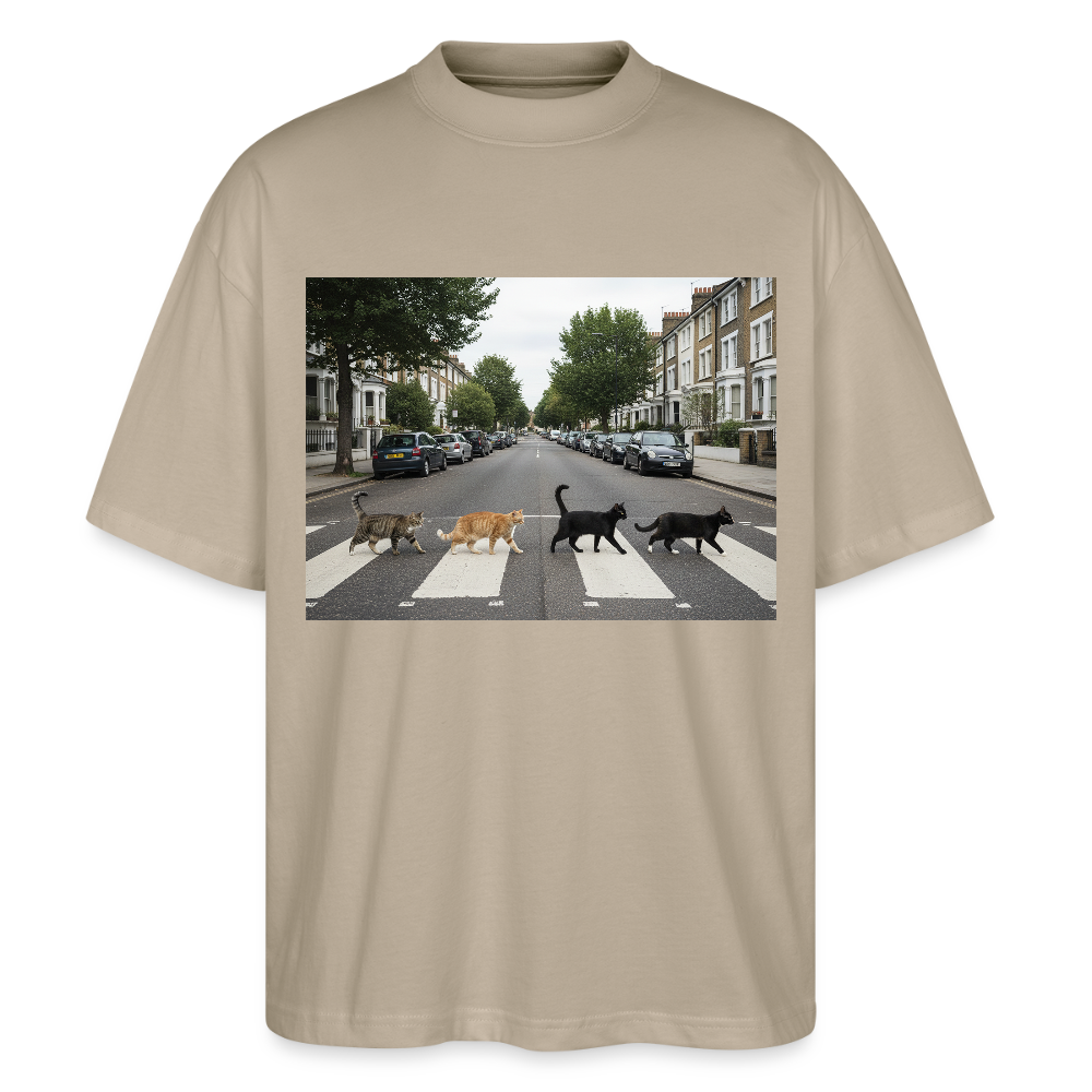 The Purrfect Crossing – Wir waren vor der Band da | Stanley/Stella Oversized Unisex Bio T-Shirt Blaster - Steingrau