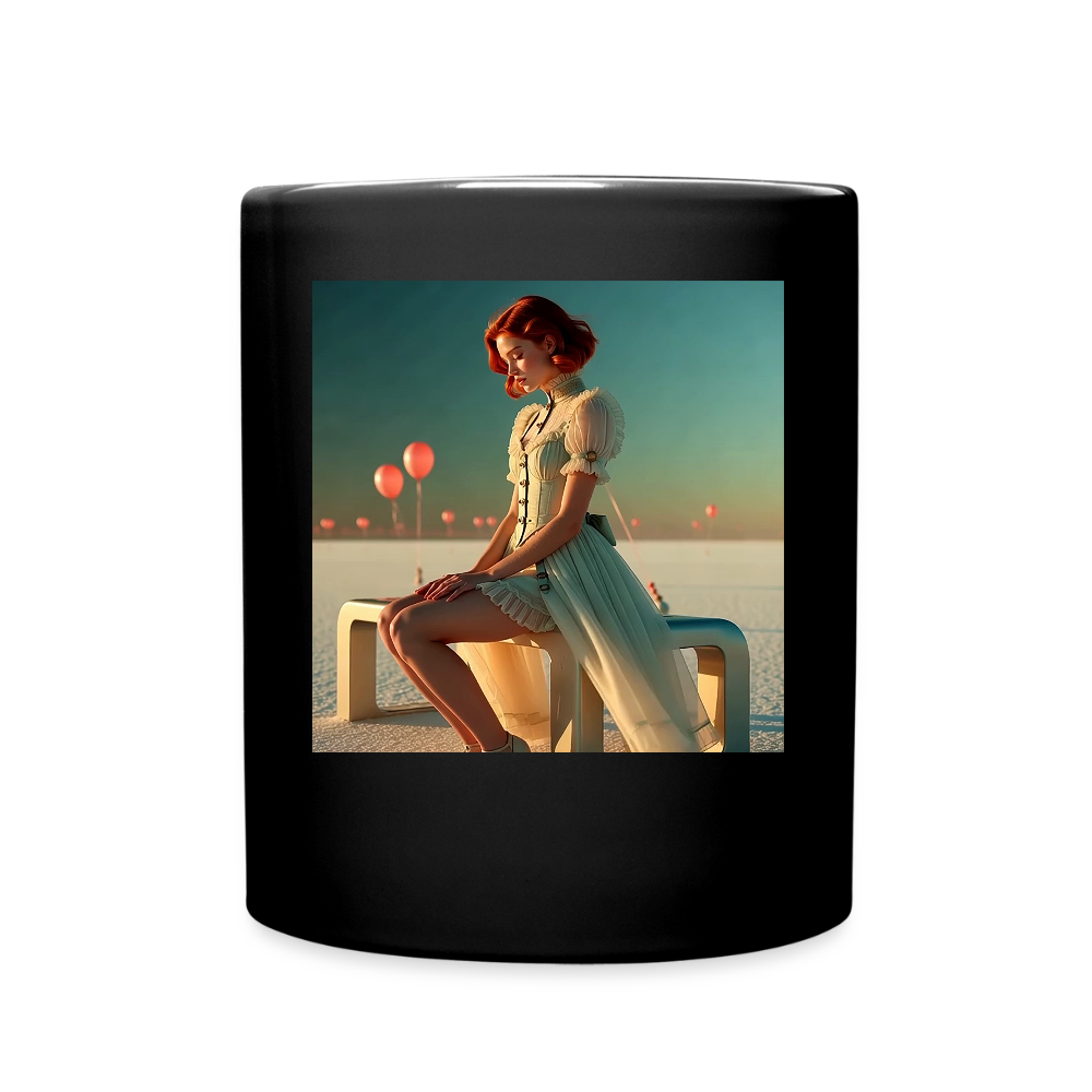 Leise Gedanken bei lauter Farben | Tasse einfarbig - Schwarz