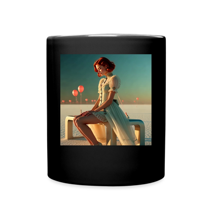 Leise Gedanken bei lauter Farben | Tasse einfarbig - Schwarz