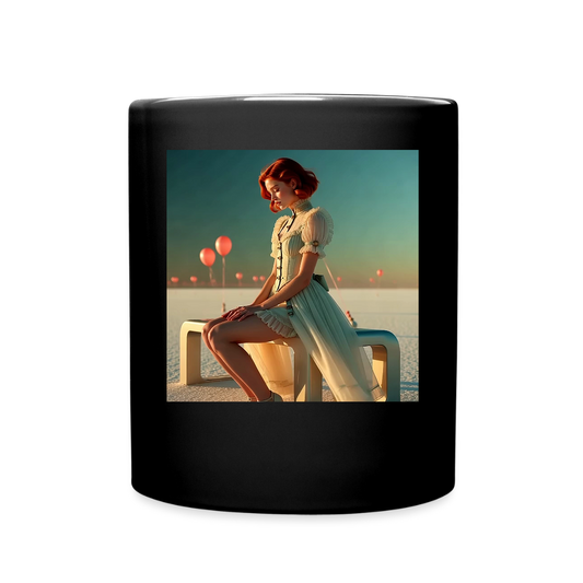 Leise Gedanken bei lauter Farben | Tasse einfarbig - Schwarz