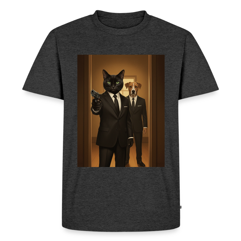 Krümel – Say Meow Again | Männer Premium T-Shirt - Anthrazit meliert