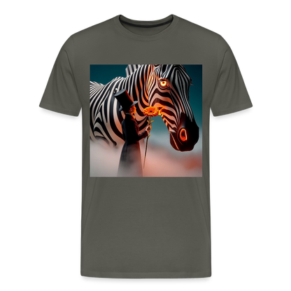 Blumen für ein Zebra | Männer Premium T-Shirt - Asphalt