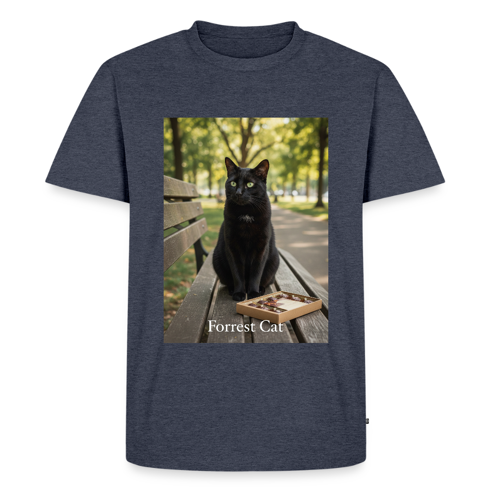 Forrest Cat – Krümel wartet | Männer Premium T-Shirt - Jeansblau 