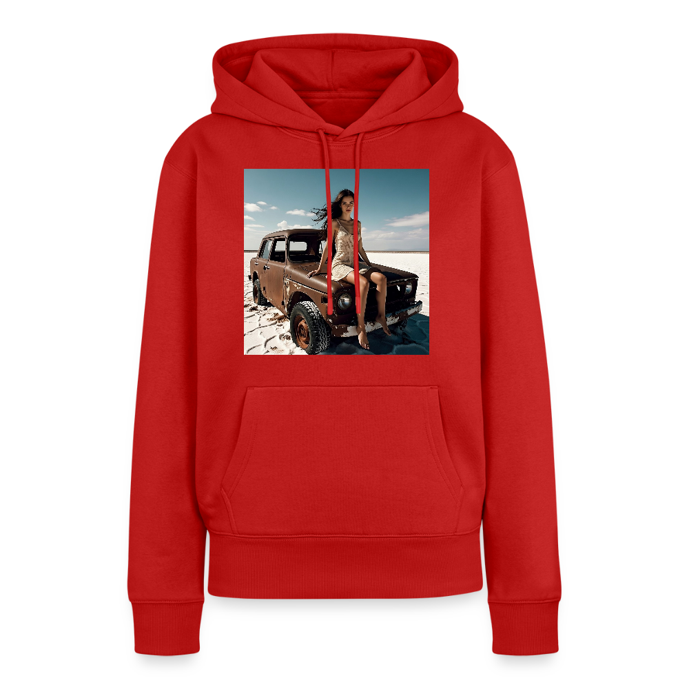 Warten auf irgendwas | Frauen Premium Hoodie - Rot