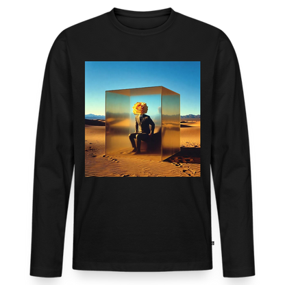 Gefühle unter Glas | Männer Premium Bio Langarmshirt - Schwarz