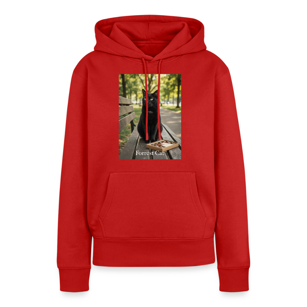 Forrest Cat – Krümel wartet | Frauen Premium Hoodie - Rot