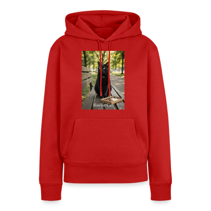 Forrest Cat – Krümel wartet | Frauen Premium Hoodie - Rot