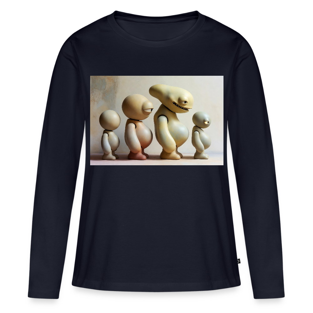 So wachsen wir also | Frauen Premium Bio Langarmshirt - Navy