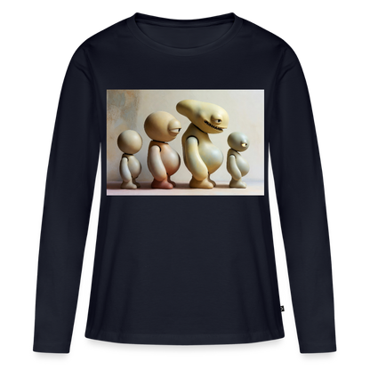 So wachsen wir also | Frauen Premium Bio Langarmshirt - Navy