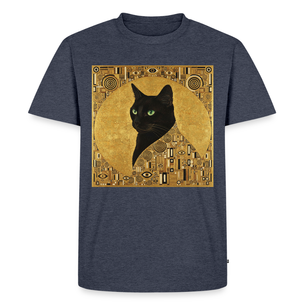 Adele… aber sie schnurrt – Goldene Katze à la Klimt | Männer Premium T-Shirt - Jeansblau 