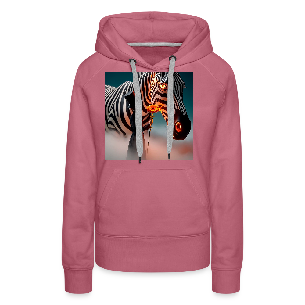 Blumen für ein Zebra | Frauen Premium Hoodie - Malve