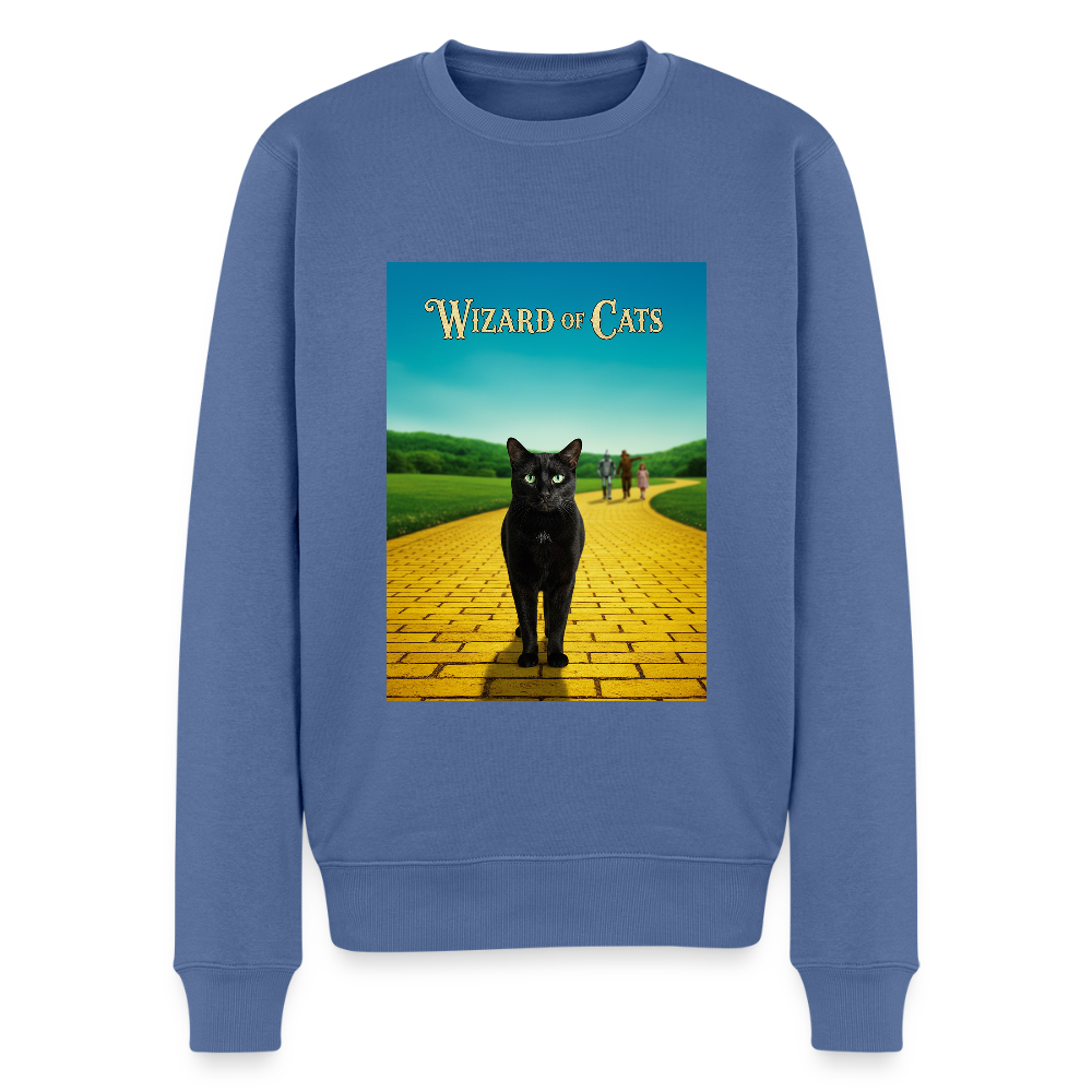 Wizard of Cats – Der gelbe Weg gehört Krümel |  Männer Premium Pullover - Taubenblau