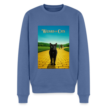 Wizard of Cats – Der gelbe Weg gehört Krümel |  Männer Premium Pullover - Taubenblau