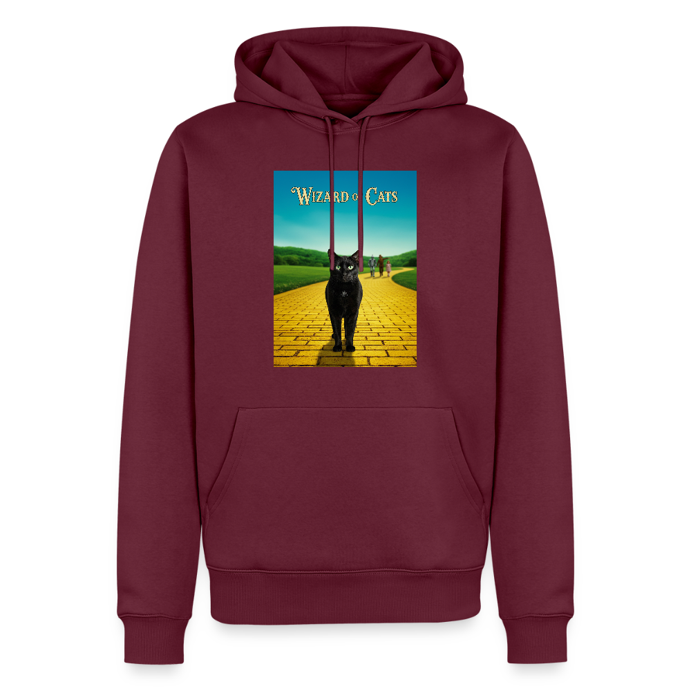 Wizard of Cats – Der gelbe Weg gehört Krümel | Männer Premium Hoodie - Burgunderrot