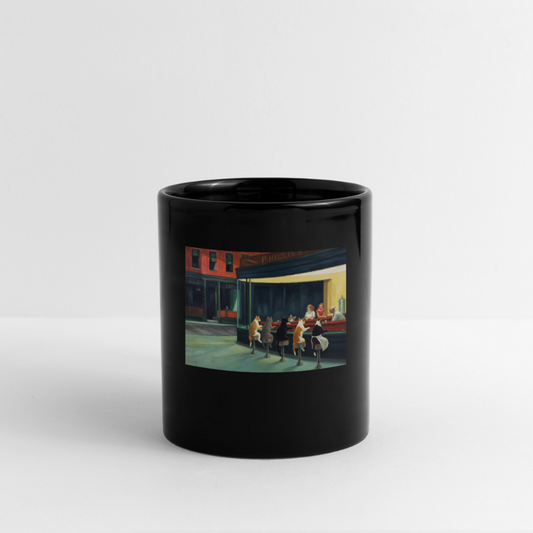 Wenn Hopper Katzen gemalt hätte | Tasse einfarbig - Schwarz