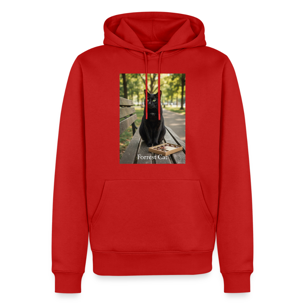 Forrest Cat – Krümel wartet | Männer Premium Hoodie - Rot
