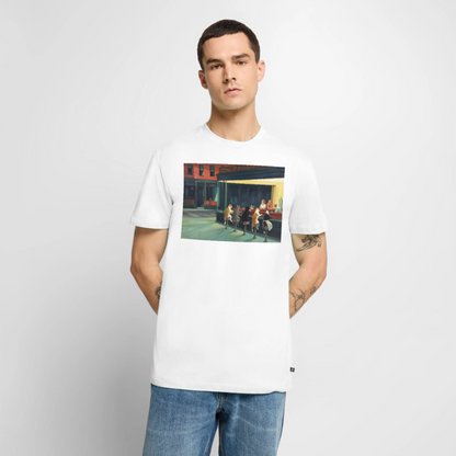 Wenn Hopper Katzen gemalt hätte | Männer Premium T-Shirt - Weiß