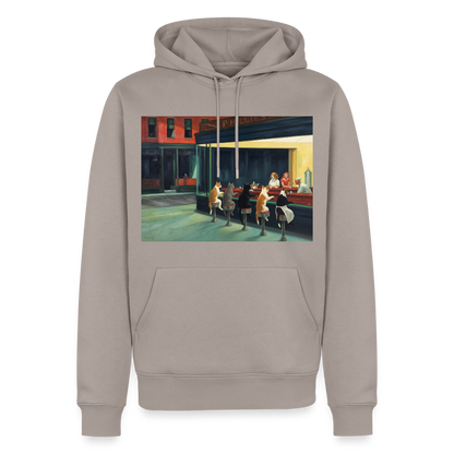 Wenn Hopper Katzen gemalt hätte | Männer Premium Hoodie - Taupe
