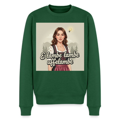 E Lambe, lambe, uffelambe – Alemannischer Geistesblitz |  Männer Premium Pullover - Flaschengrün